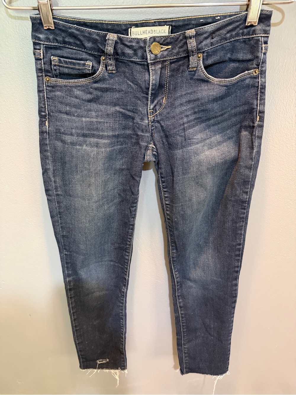 BULLHEAD BLACK SUPER SKINNY ANKLE JEANS SZ 3